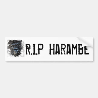 RIP Harambe Bumper Sticker