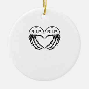 Rip, Heart Shaped Design Made From Gravestones, An Ceramic Ornament