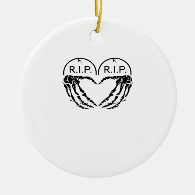 Rip, Heart Shaped Design Made From Gravestones, An Ceramic Ornament (Front)