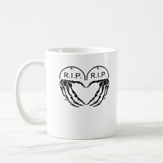 Rip, Heart Shaped Design Made From Gravestones, An Coffee Mug
