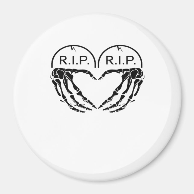 Rip, Heart Shaped Design Made From Gravestones, An Magnet (Front)