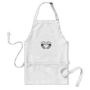 Rip Heart Shaped Gravestone Skeleton Hands Standard Apron