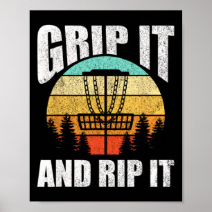 Rip It And Grip It Disc Golf Poster