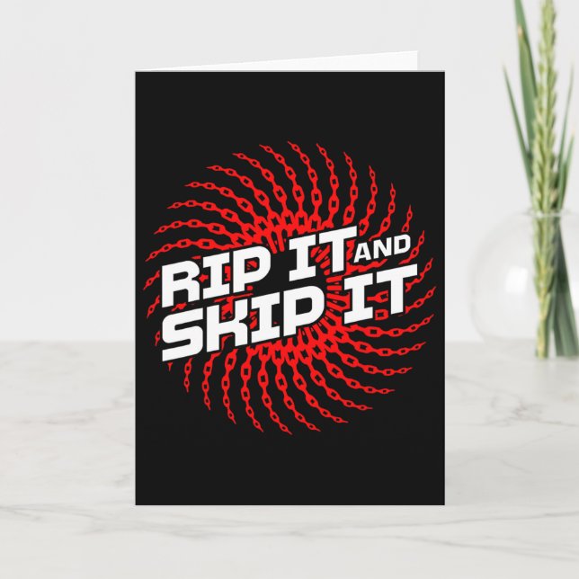 Rip It And Skip It Funny Disc Golf Ultimate Throw  Card (Front)