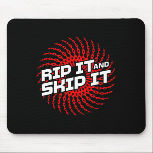 Rip It And Skip It Funny Disc Golf Ultimate Throw Mouse Pad