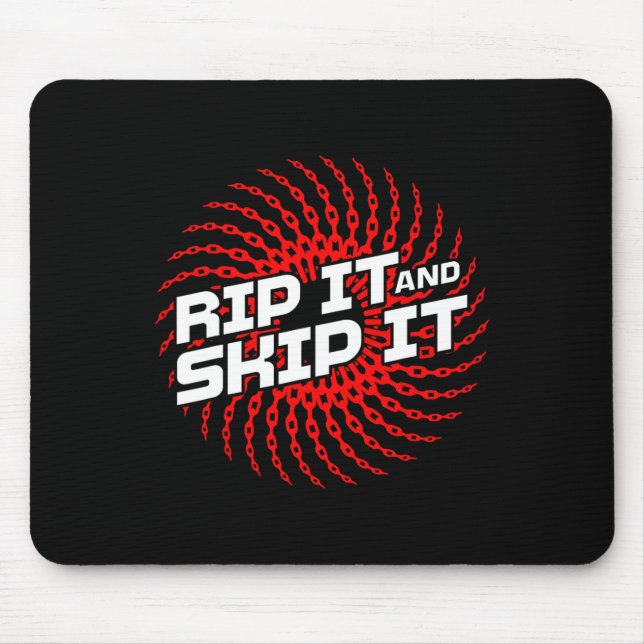Rip It And Skip It Funny Disc Golf Ultimate Throw  Mouse Pad (Front)