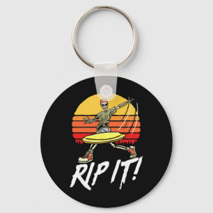 Rip It! Disc Golf Dead Driver Skeleton Vintage Sku Key Ring