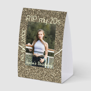RIP MY 20s silver golden birthday add name date