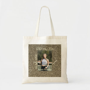 RIP MY 20s silver golden birthday add name date Tote Bag