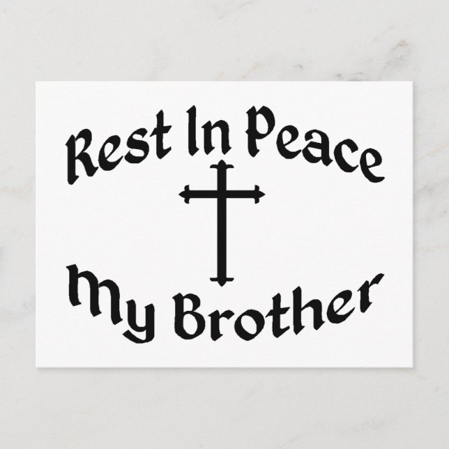 RIP My Brother Postcard (Front)