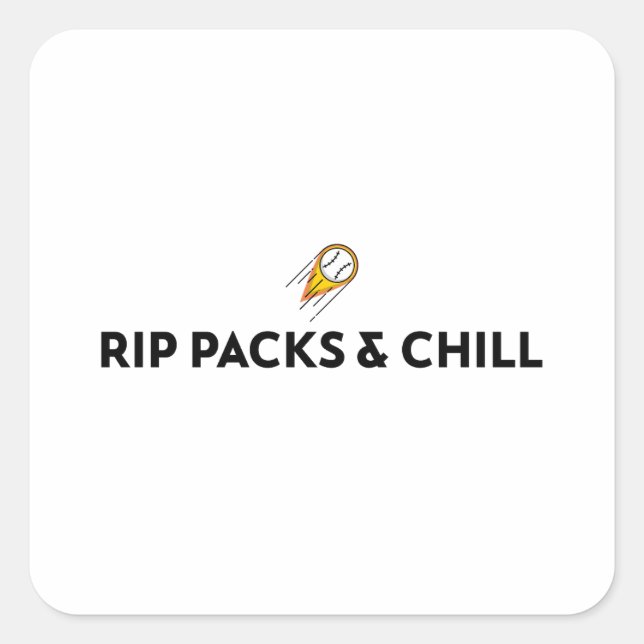 Rip Packs & Chill T-Shirt Square Sticker (Front)