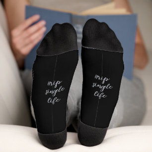 RIP single life Black Gothic Bachelorette Party Socks