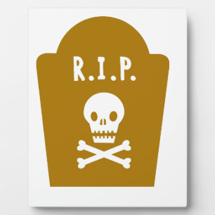 RIP Skull Plaque