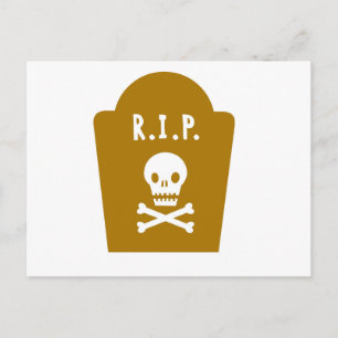 RIP Skull Postcard