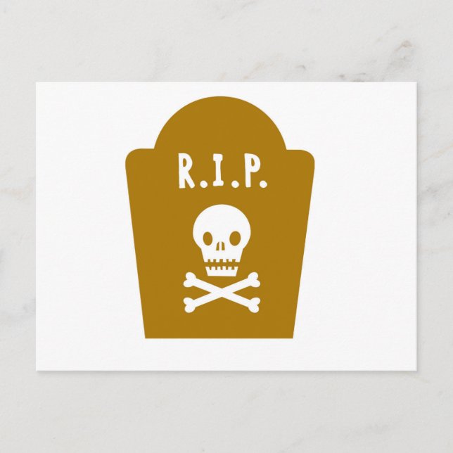 RIP Skull Postcard (Front)