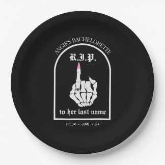 RIP to Her Last Name Bachelorette Paper Plates