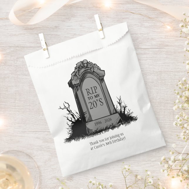 RIP to My 20s Birthday Party Favour Bag (Clipped)