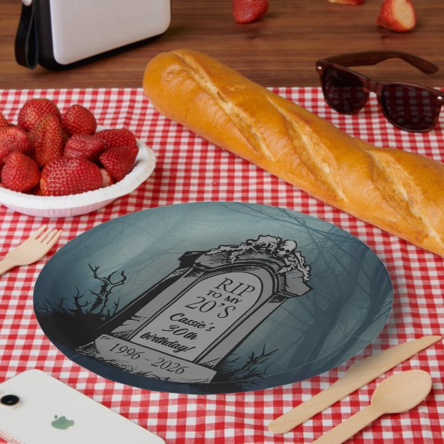 RIP to My 20s Birthday Party Paper Plate (Picnic)