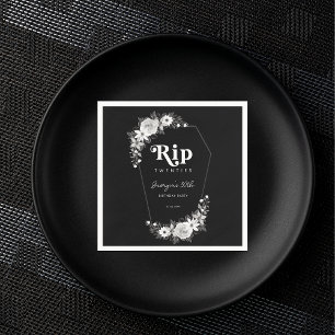 Rip To My Twenties Black 30th Birthday Party Napkin