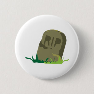 RIP Tombstone 6 Cm Round Badge