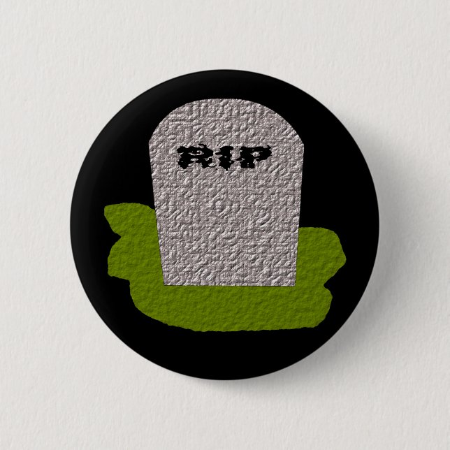 RIP Tombstone Button (Front)
