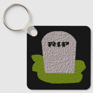 RIP Tombstone Custom Key Ring
