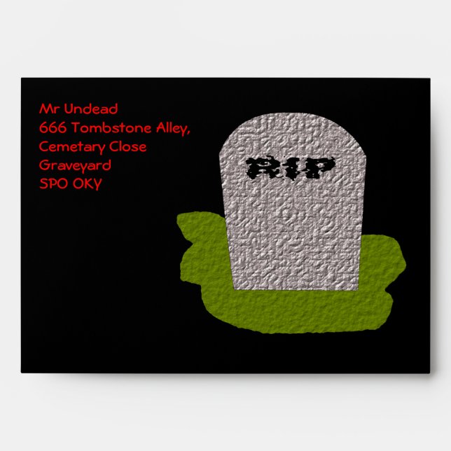 RIP Tombstone Customisable Envelope (Front)