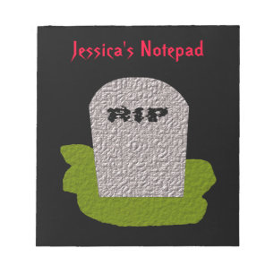 RIP Tombstone Customisable Notepad