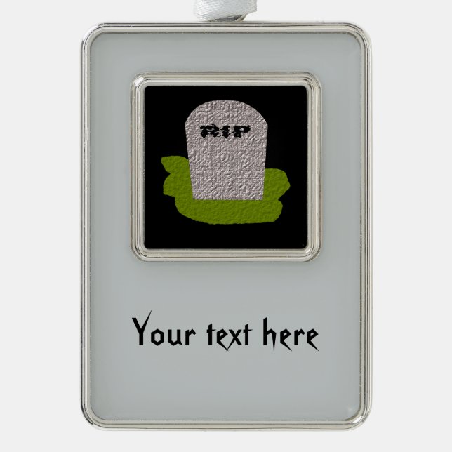 RIP Tombstone Customisable Ornament (Front)