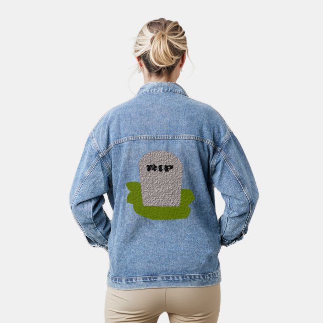 RIP Tombstone Denim Jacket (Model)