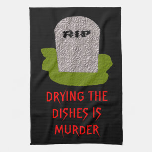 RIP Tombstone Funny Kitchen Towel