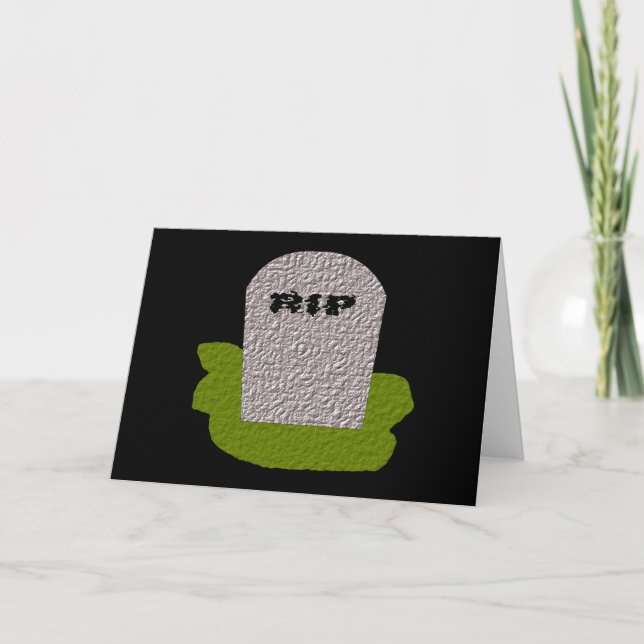 RIP Tombstone Greeting card (Front)