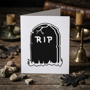 RIP Tombstone Greeting Cards