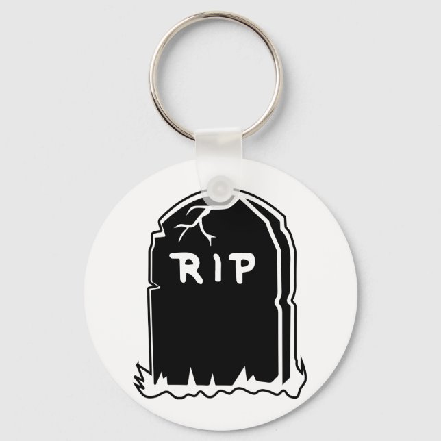 RIP Tombstone Keychain (Front)
