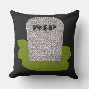 RIP Tombstone Outdoor Pillow