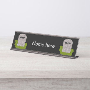 RIP Tombstone Personalised Desk Sign