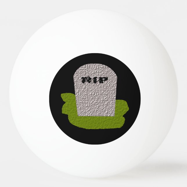 RIP Tombstone Ping Pong Ball (Front)