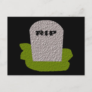 RIP Tombstone Postcard