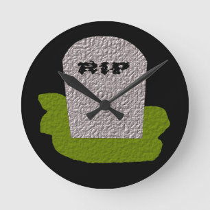 RIP Tombstone Wall Clock
