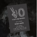 RIP Twenties 20s Skeleton Funeral 30th Birthday Invitation<br><div class="desc">This Funny yet spooky design features a funeral theme with a skeleton hand in black background. Personalise the invite with your details and if you want to further re-arrange the style and placement of the text, please press the "Click to customise further" button. For more products in the same theme...</div>
