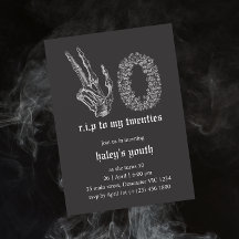 RIP Twenties 20s Skeleton Funeral 30th Birthday