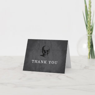 RIP Twenties Skull 30th Birthday Folded Thank You Card
