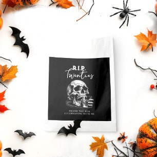 RIP Twenties Vintage Skull Birthday Thank You Favour Bag