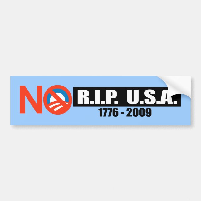 RIP USA - 1776 TO 2009 BUMPER STICKER (Front)