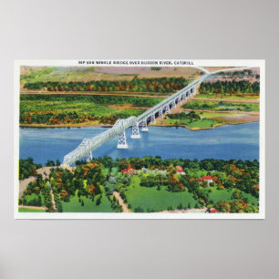 Rip Van Winkle Bridge over Hudson River Poster