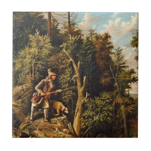 Rip Van Winkle with His Hound Ceramic Tile (Front)