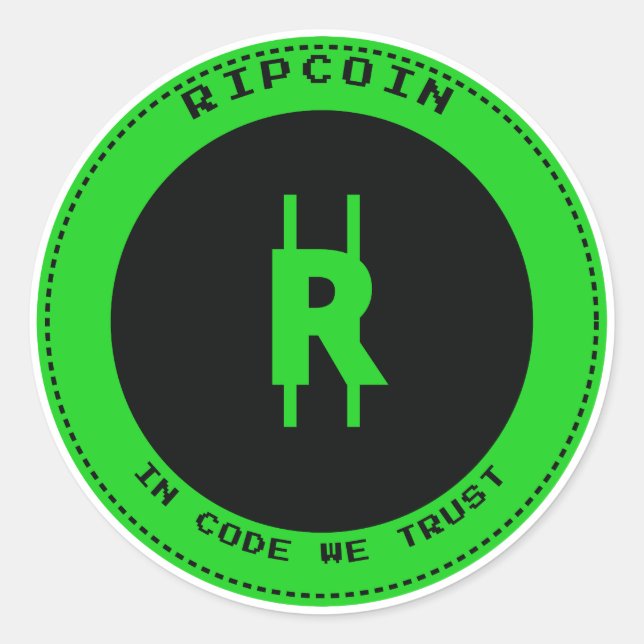 RipCoin - In Code We Trust Sticker (Front)