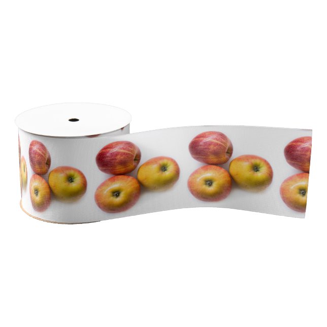 Ripe apples grosgrain ribbon (Spool)
