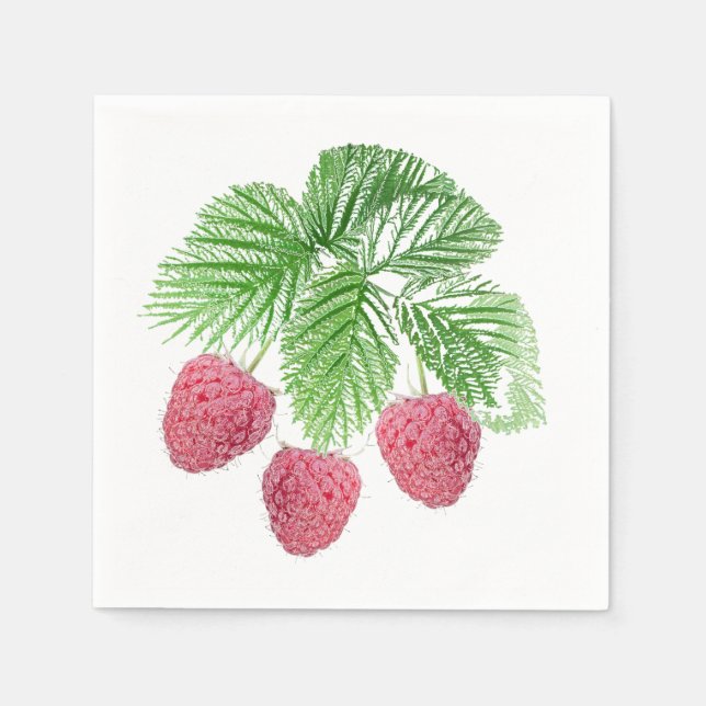 Ripe, berries, raspberries napkin (Front)