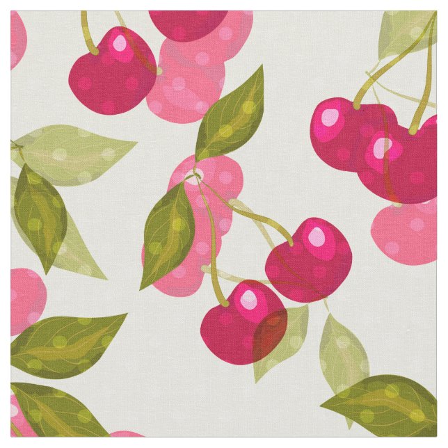 Ripe cherry  fabric (Close Up)
